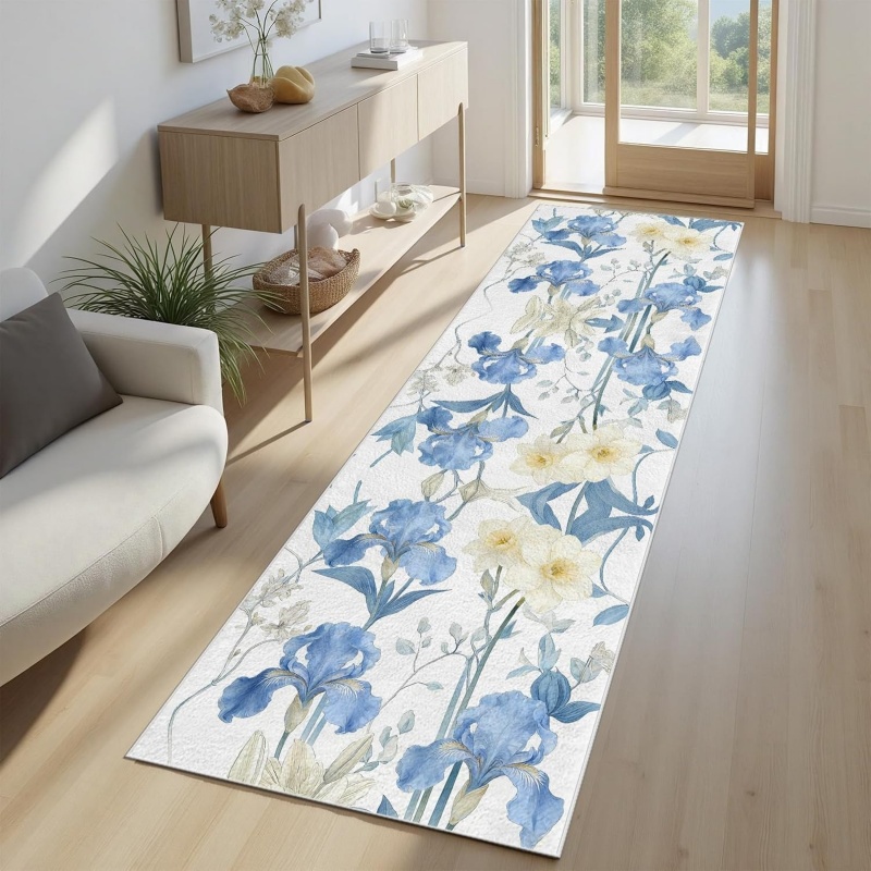 Hall Commercial Printing - Alfombra floral de acuarela con diseño