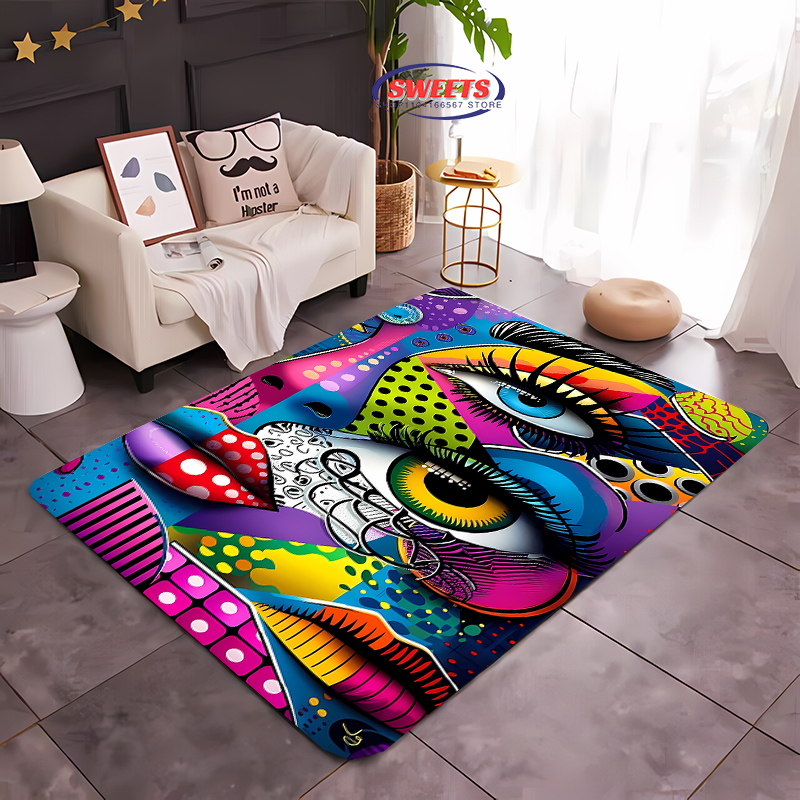 Alfombra colorida con estampad - Hall Commercial Printing reseña y precio