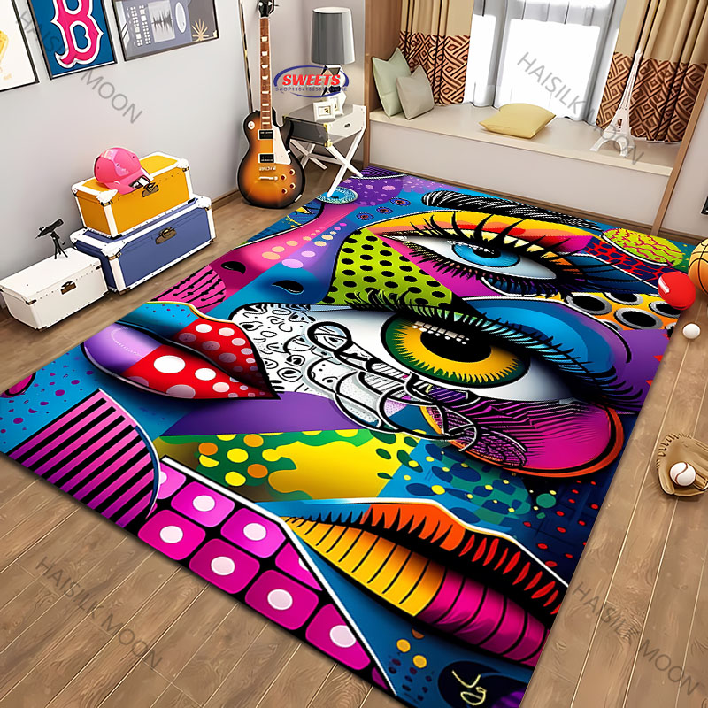 Alfombra colorida con estampad - Hall Commercial Printing reseña y precio