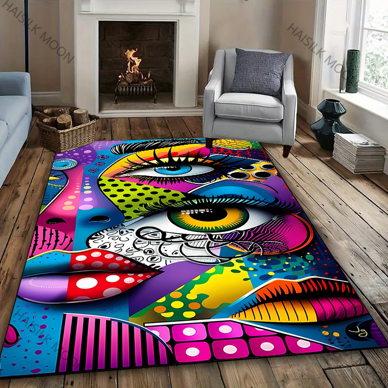 Alfombra colorida con estampad - Hall Commercial Printing reseña y precio