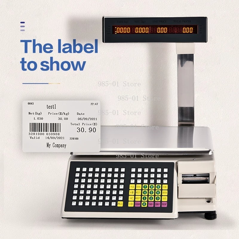 Báscula Electrónica con Impres - Commercial Label Printing Machine reseña y precio