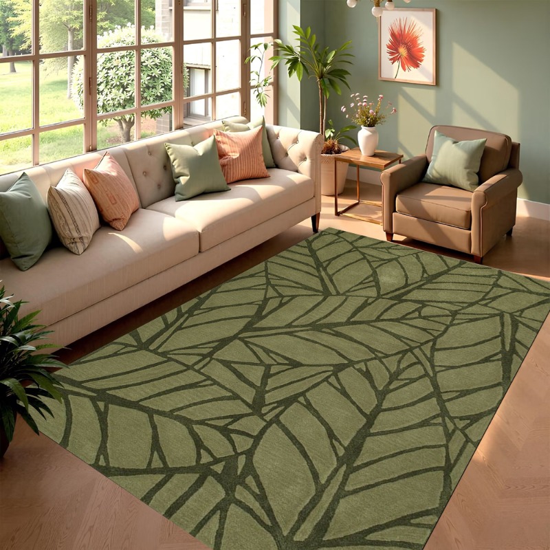 Alfombra de hojas verdes, alfo - Hall Commercial Printing reseña y precio