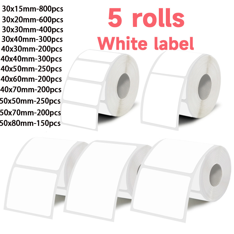 5 rollos de etiquetas adhesiva - Commercial Label Printing Machine reseña y precio