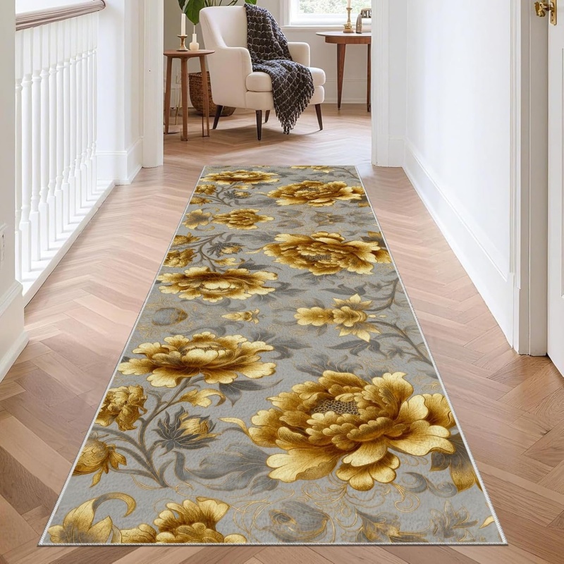 Alfombra floral de acuarela co - Hall Commercial Printing reseña y precio